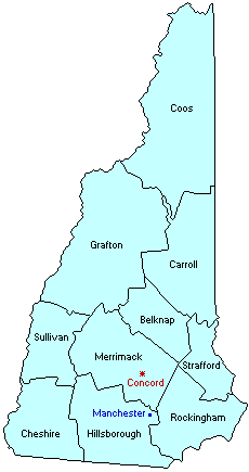 New Hampshire County Map